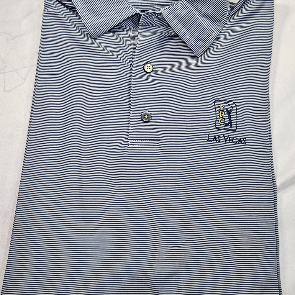 Foot Joy Men's Striped Polo Shirt - Blue